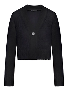 V-Neck Cropped Cardigan