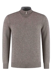 Gran Sasso Zip-Detailed Knitted Jumper