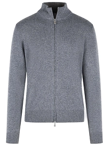 Gran Sasso Zip-Up High Neck Cardigan