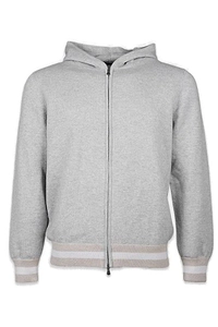Gran Sasso Zip-Up Hooded Cardigan