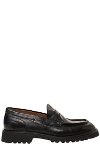 Green George Almond Toe Penny Loafers