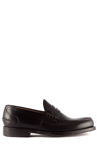 Green George Penny Leather Loafers
