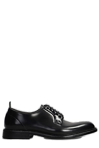 Green George Round Toe Classic Derby Shoes