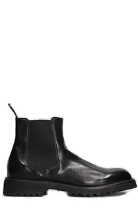 Green George Round Toe Combat Boots