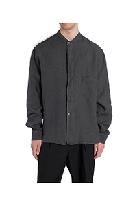 Grifoni Button-Up Crewneck Shirt