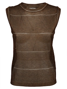 Grifoni Open-Knit Sleeveless Top