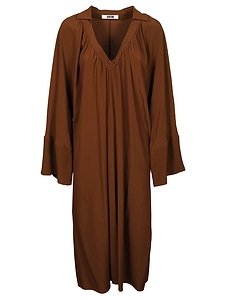Grifoni Rolled-Sleeve Dress
