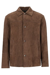 Grifoni Snap-Button Suede Jacket
