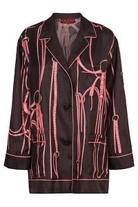Gucci Allover Printed Satin Shirt
