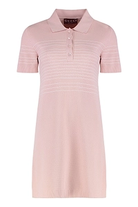 Gucci Collared Short-Sleeve Dress