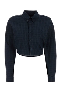 Gucci Cropped Checked Poplin Shirt