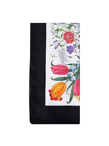 Gucci Floral Printed Twill Scarf