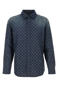 Gucci Gg Chambray Denim Shirt