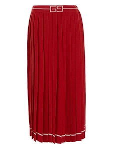 Gucci Gg Jacquard Pleated Skirt