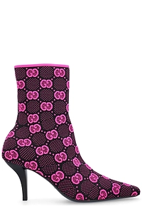 Gucci Gg Knit Ankle Boots
