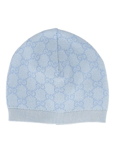 Gucci Kids Gg Monogram Pull-On Beanie Hat