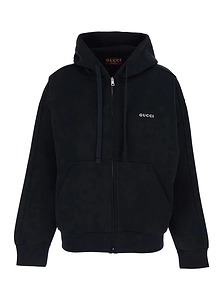 Gucci Logo Detailed Zip-Up Sweatshirt