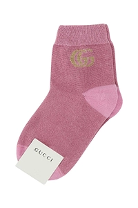 Gucci Logo Intarsia Knit Stretched Socks