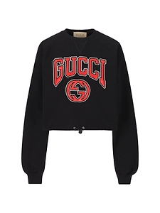 Gucci Logo Patch Cropped Sweatshirt