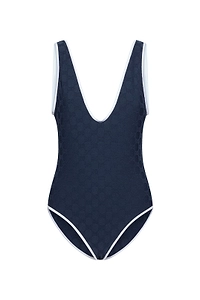 Gucci Logo Patterned V-Neck Bikini