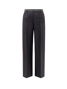 Gucci Logo Waistband Straight Leg Trousers