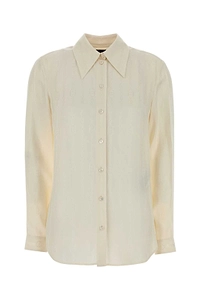 Gucci Monogram Crepe Long-Sleeve Shirt