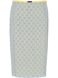 Gucci Monogrammed Embellished Skirt