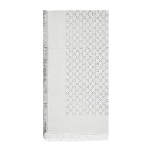 Gucci Monogrammed Fringe-Edge Scarf