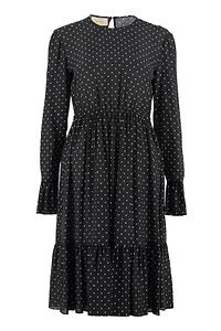 Gucci Polka-Dot Long-Sleeve Dress