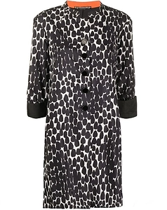 Gucci Printed Single Breasted Satin Coat