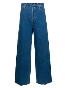 Gucci Raw Cut Hem Wide Leg Jeans
