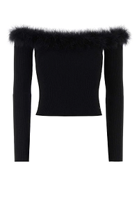 Gucci Rib Off-The-Shoulder Top