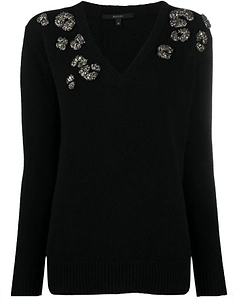 Gucci V-Neck Embellished Jumper