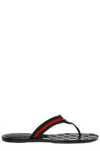 Gucci Web Detailed Thong Sandals