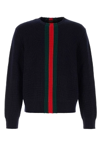 Gucci Web Stripe Detailed Knitted Jumper