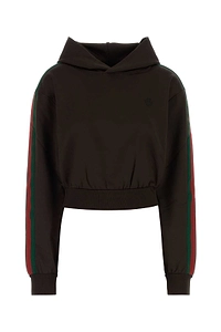 Gucci Web Striped Stretch Jersey Hoodie