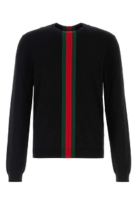 Gucci Web Striped Knitted Jumper