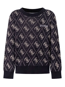 Guess Kids Allover Monogram Knitted Sweater