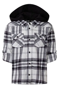 Guess Kids Checked Flannel Hooded Jacket
