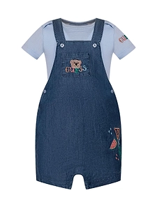Guess Kids Embroidered Pinafore Dress