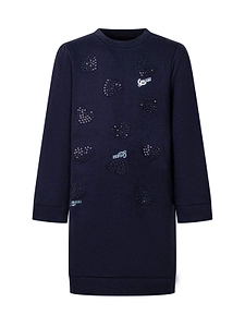 Guess Kids Heart-Studded Sweatshirt Dress