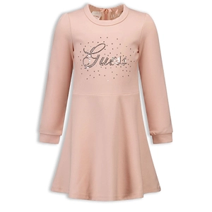 Guess Kids Logo Embellished Crewneck Dress