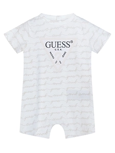 Guess Kids Logo Print Short Onesie