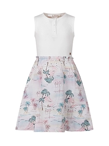 Guess Kids Printed Mixed Fabric Dress