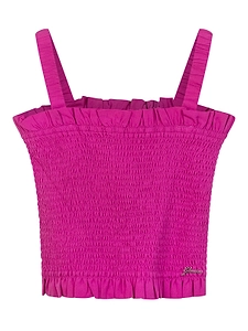 Guess Kids Smocked Ruffle Strap Top
