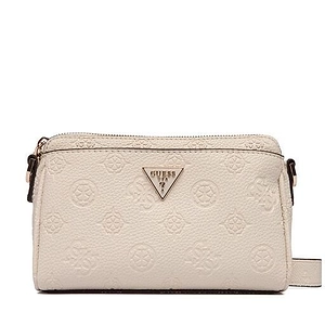 Guess Logo Plaque Zipped Shoulder Bag