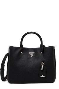 Guess Meridian Logo Plaque Top Handle Bag