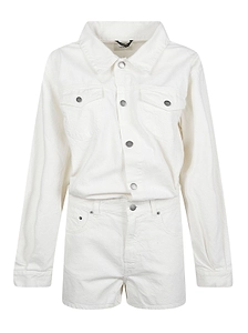 Button-Up Short Jumpsuit