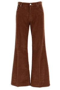 Logo Patch Wide-Leg Corduroy Pants