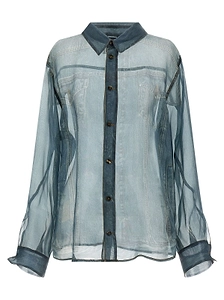 Maya Sheer Trompe L’Oeil Print Top